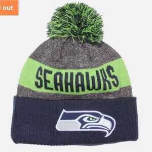 New‎ Era Seattle Seahawks Beanie - Lime Green, Charcoal, and Navy